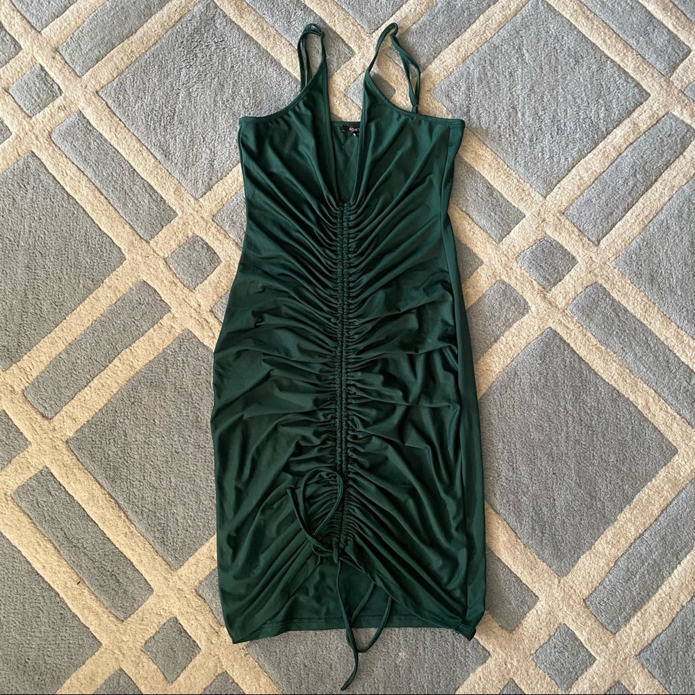 Green Ruched Dress